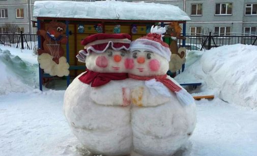 Конкурс снежных скульптур провели среди детсадовцев Новосибирска