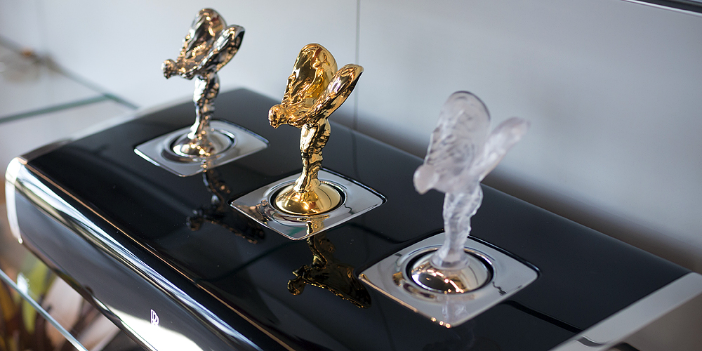 Silver, gold and crystal SoEs in the Atelier at the home of Rolls-Royce Motor Cars near Goodwood, West Sussex.  Picture date: Monday March 14, 2016. Photograph by Christopher Ison © 07544044177 chris@christopherison.com www.christopherison.com