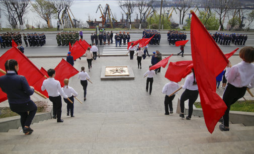 Кадеты Находки отрепетировали свои действия на параде в честь 74-й годовщины Великой Победы
