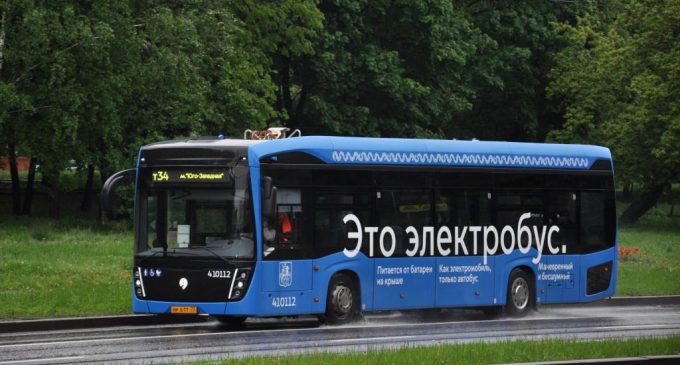 Электробусы вышли на маршрут № т34 на западе Москвы