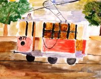 Конкурс рисунков «Трамваи и троллейбусы в городе на Неве» достиг экватора