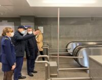 Траволаторы на станции метро «Проспект Славы» запущены в работу